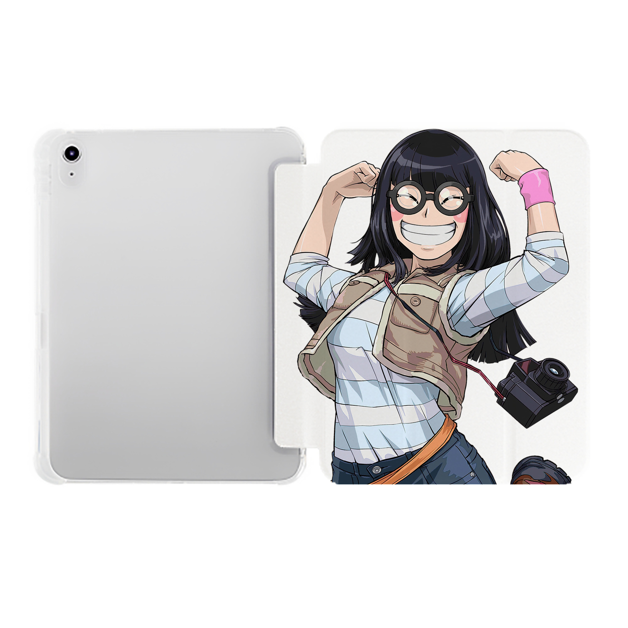 （画像用） 遊☆戯☆王 Yu-Gi-Oh! IPad ケース ペン収納付き 三つ折りスタンド PUレザー×シリコン 対応機種9.5/10.5/10.9インチ